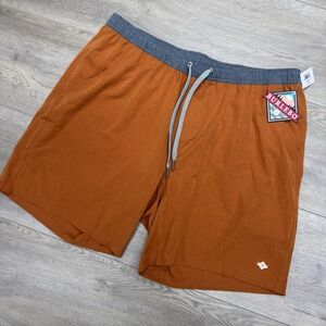 NWT Burlebo Burnt Orange Mens Shorts Sz XXL Athletic Casual Preppy